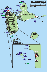 Guadeloupe dive sites and dive operators