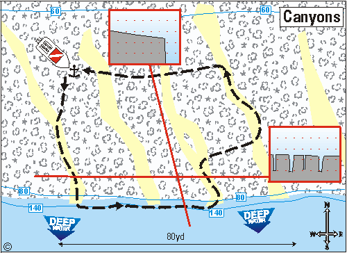 Puerto Rico sample dive site map