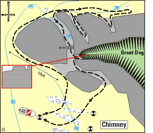Virgin Gorda sample dive site map