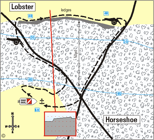 Puerto Rico sample dive site map
