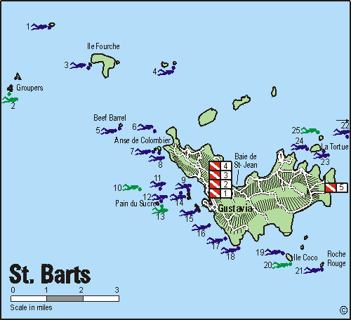 st barts dive sites and dive operators